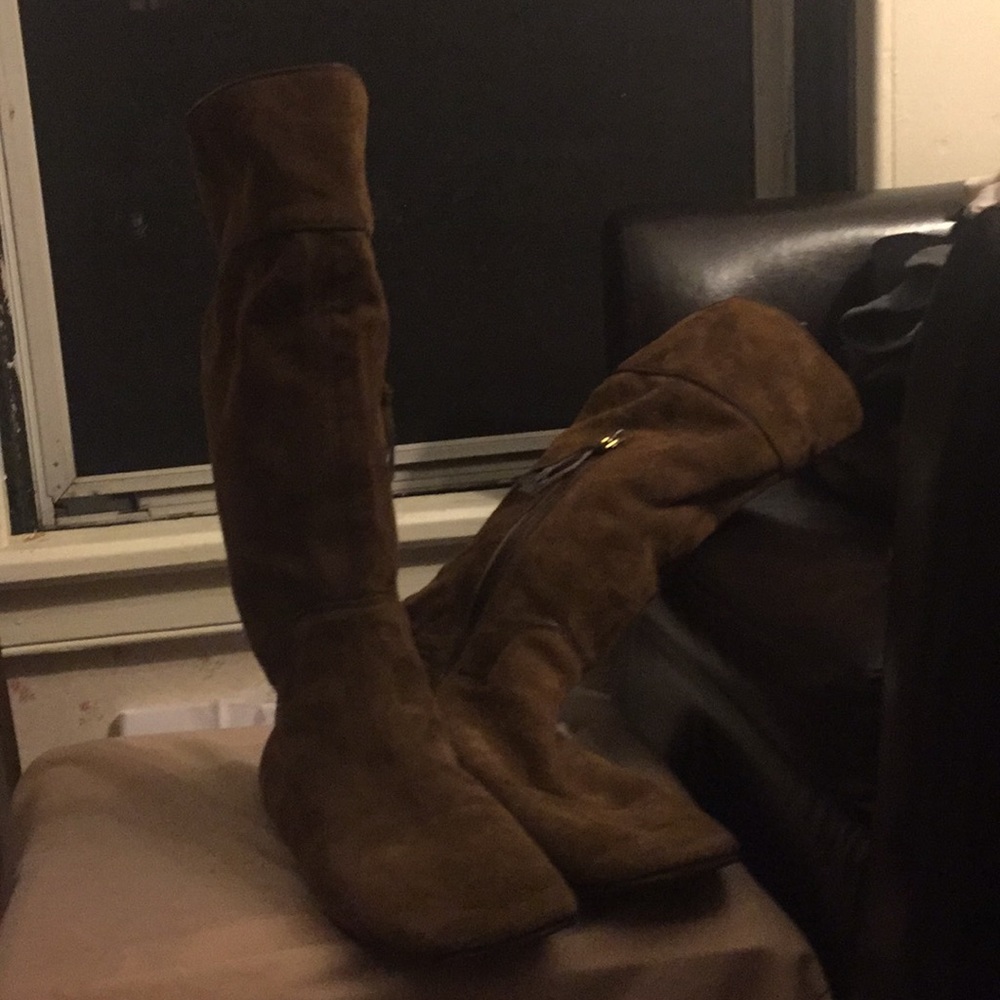 Miu miu kneee high boots - brown